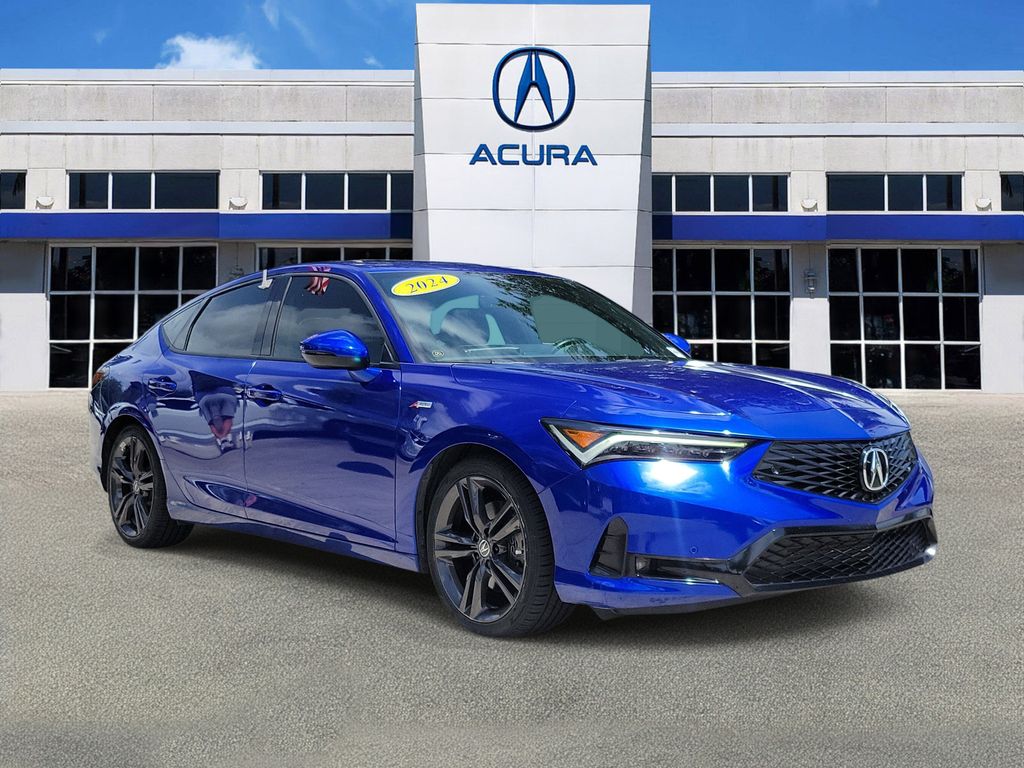 Blue 2024 Acura Integra Sedan Front-Wheel Drive Continuously Variable Transmission