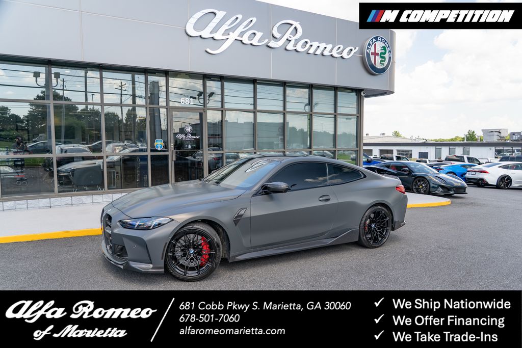 Gray (Dravit Grey Metallic) 2026 BMW M4 Coupe All-Wheel Drive 8-Speed Automatic