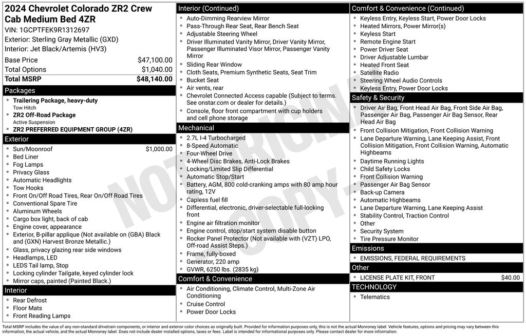 2024 Chevrolet Colorado ZR2 photo