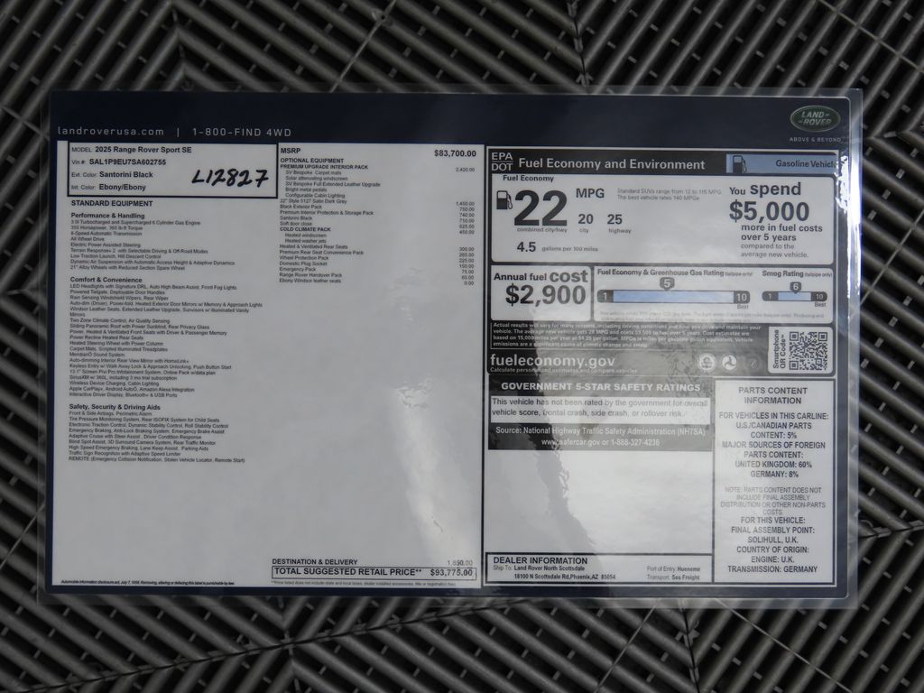 Thumbnail: 2025 Land Rover Range Rover Sport - 9