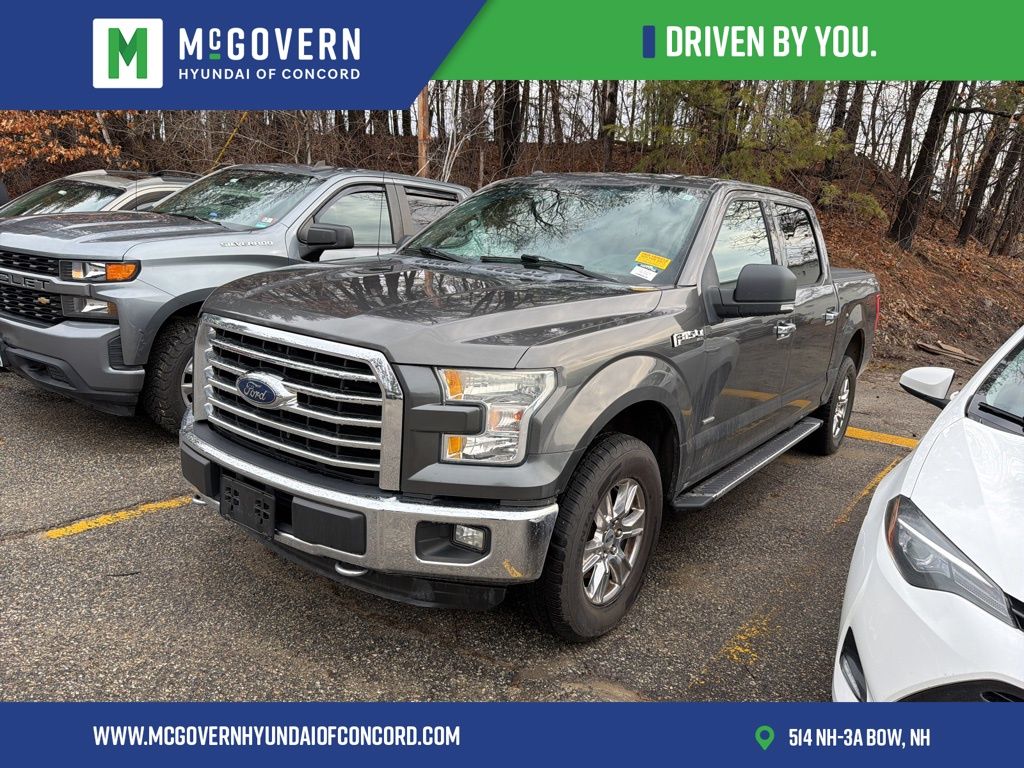 Gray (Magnetic Metallic) 2015 Ford F-150 XLT SuperCrew 4WD Pickup Truck Four-Wheel Drive 6-Speed Automatic