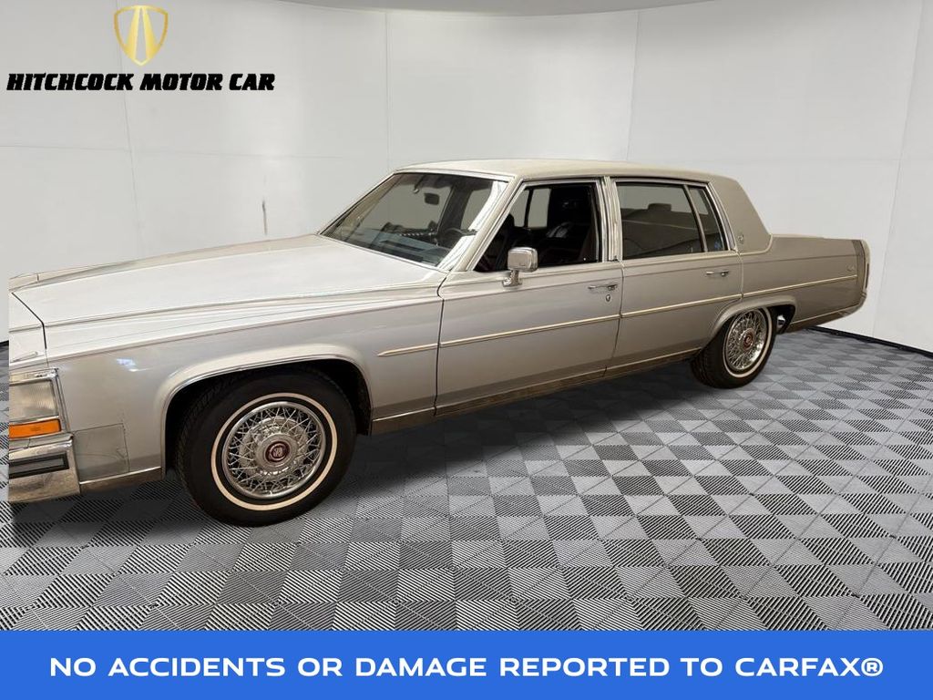 Silver 1988 Cadillac Brougham Sedan Rear-Wheel Drive 4-Speed Automatic