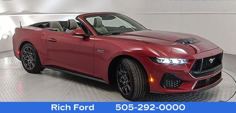 Rapid Red Metallic Tinted Clearcoat 2024 Ford Mustang GT Premium Convertible RWD Convertible Rear-Wheel Drive 6-Speed Manual