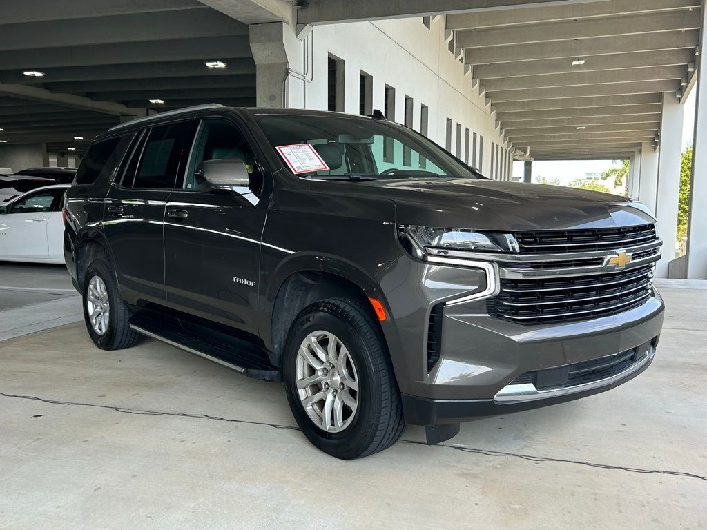 Used 2021 Chevrolet Tahoe LT with VIN 1GNSKNKD2MR261445 for sale in Miami, FL