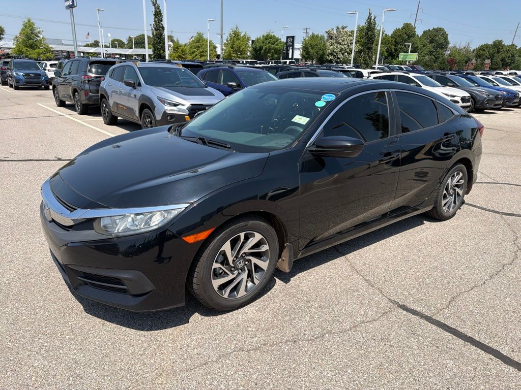 Crystal Black Pearl 2017 Honda Civic Sedan Front-Wheel Drive Continuously Variable Transmission
