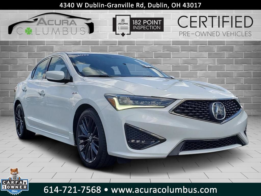 Platinum White Pearl 2022 Acura ILX Sedan Front-Wheel Drive 8-Speed Dual Clutch