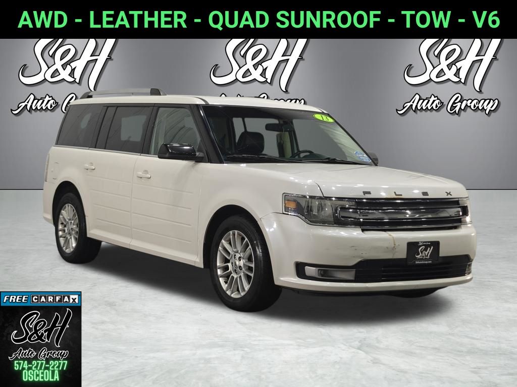 White Platinum Metallic Tri-Coat 2013 Ford Flex SEL AWD SUV / Crossover All-Wheel Drive 6-Speed Automatic