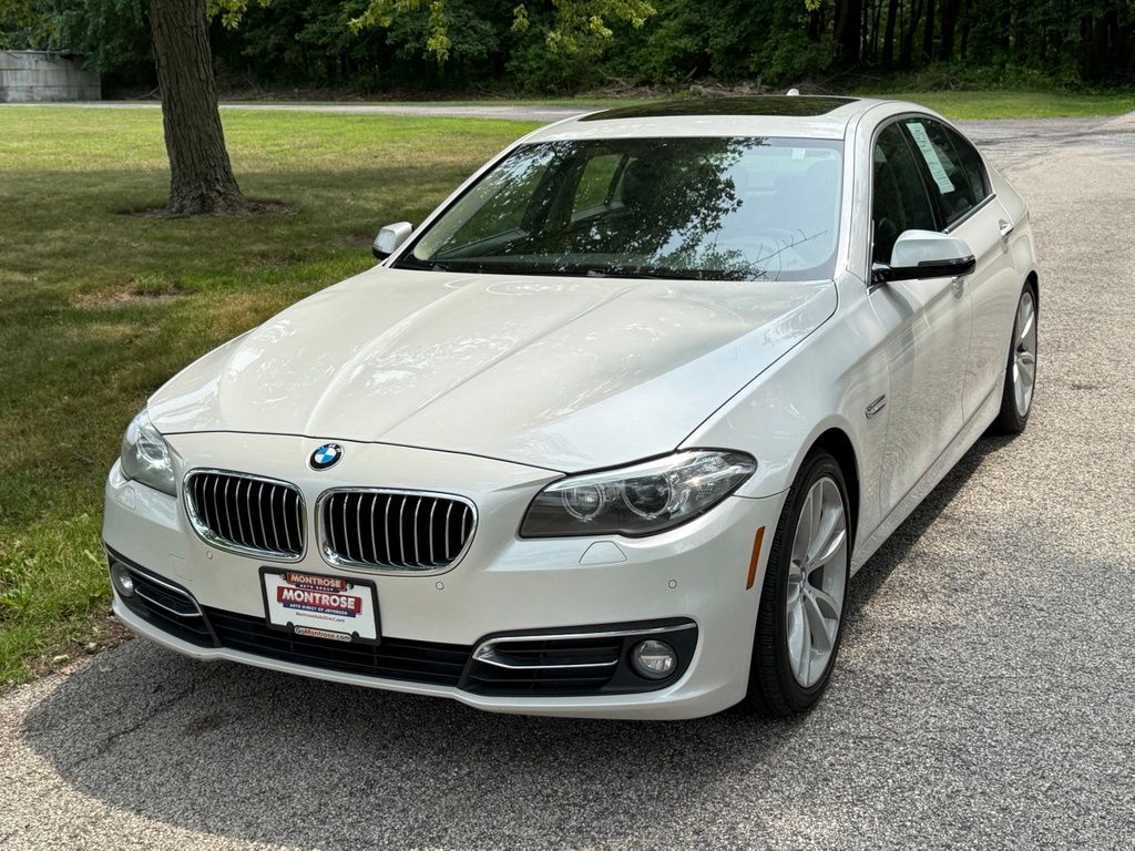 White Metallic 2015 BMW 5 Series Sedan All-Wheel Drive 8-Speed Automatic