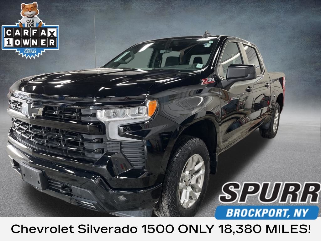 Black 2024 Chevrolet Silverado 1500 RST Crew Cab 4WD Pickup Truck Four-Wheel Drive Automatic