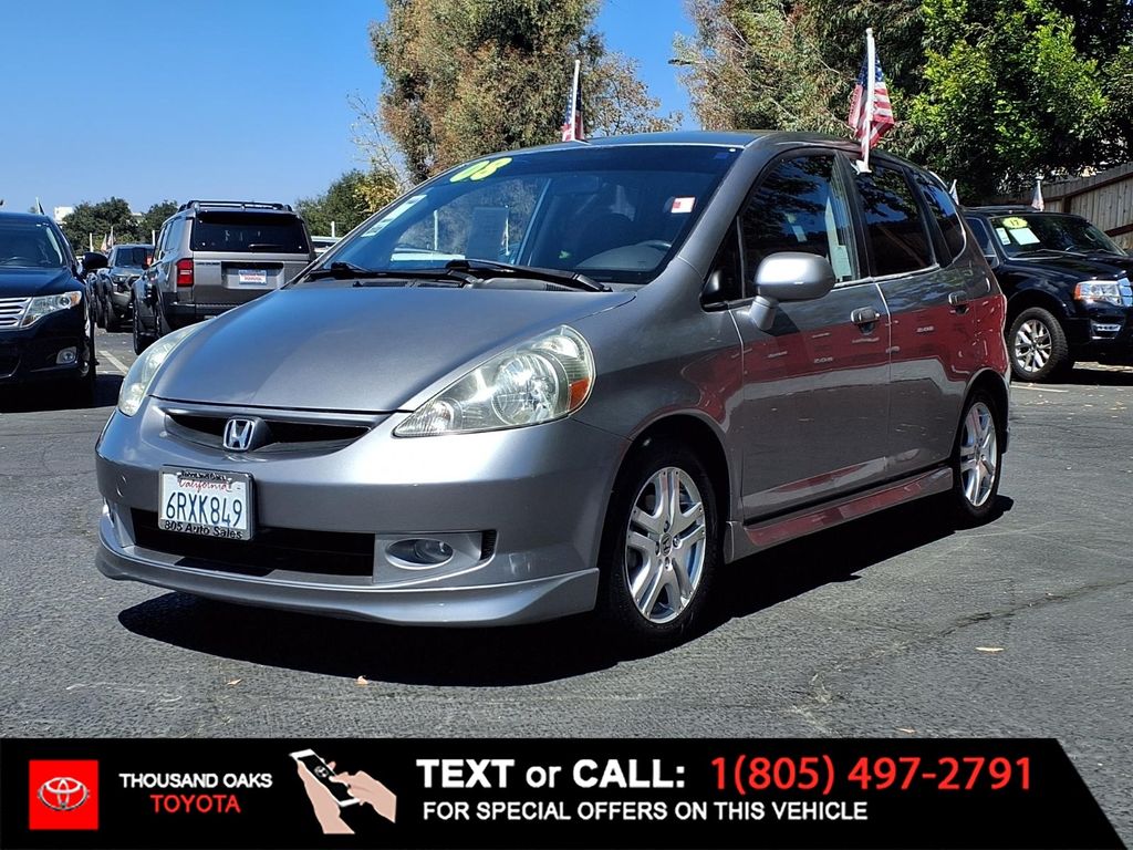 Storm Silver Metallic 2008 Honda Fit Hatchback Front-Wheel Drive 5-Speed Manual