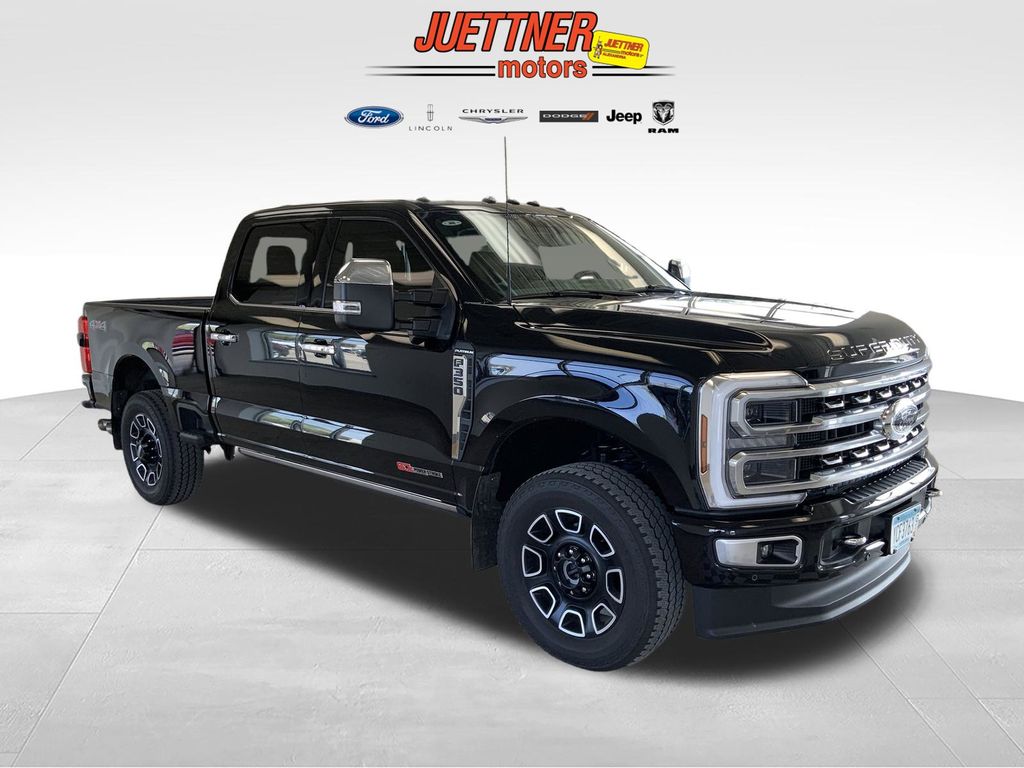 Black Metallic 2024 Ford F-350 Super Duty Platinum Crew Cab 4WD Pickup Truck Four-Wheel Drive Automatic