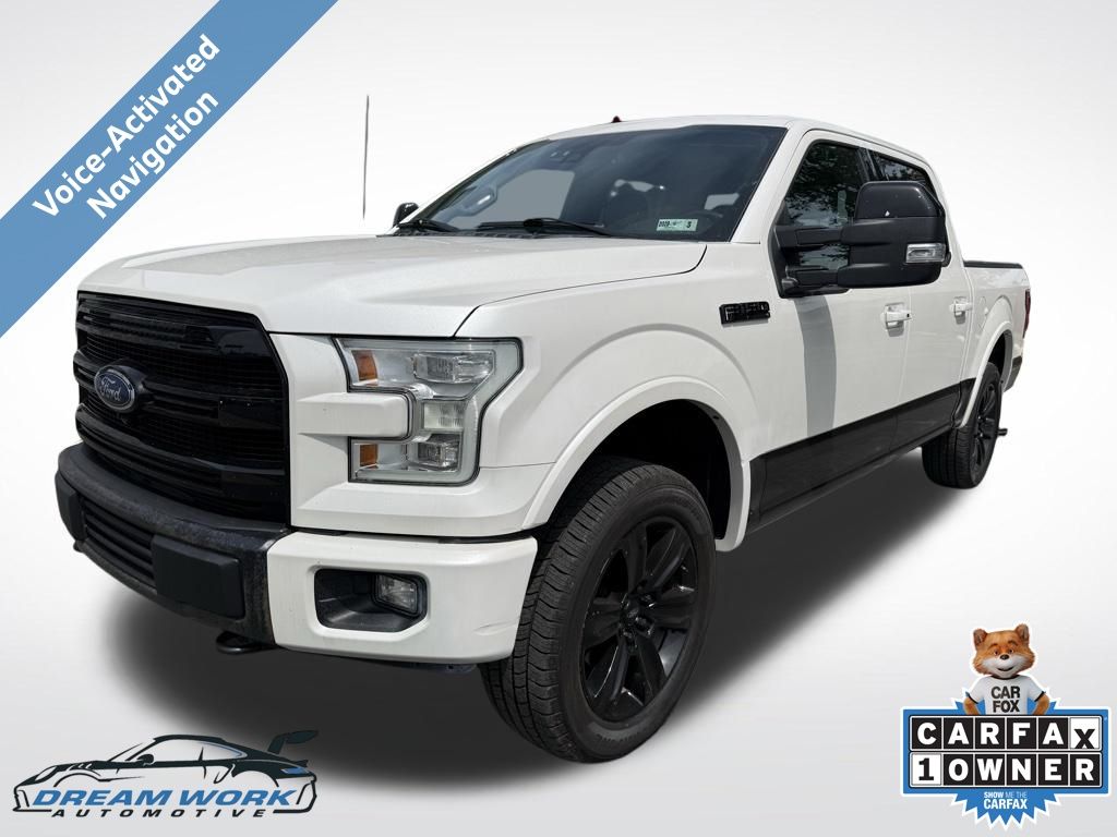 White Platinum 2017 Ford F-150 Platinum SuperCrew 4WD Pickup Truck Four-Wheel Drive 6-Speed Automatic