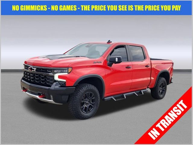 Red Hot 2023 Chevrolet Silverado 1500 ZR2 Crew Cab 4WD Pickup Truck Four-Wheel Drive Automatic