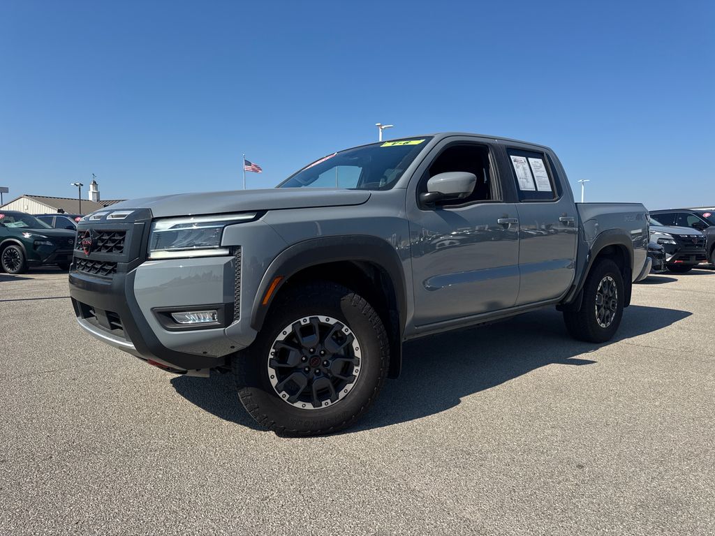 Boulder Gray 2025 Nissan Frontier Pickup Truck Four-Wheel Drive 9-Speed Automatic Overdrive