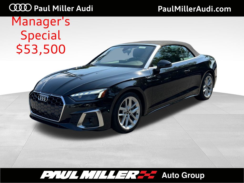 Mythos Black Metallic 2024 Audi A5 Convertible All-Wheel Drive 7-Speed Automatic