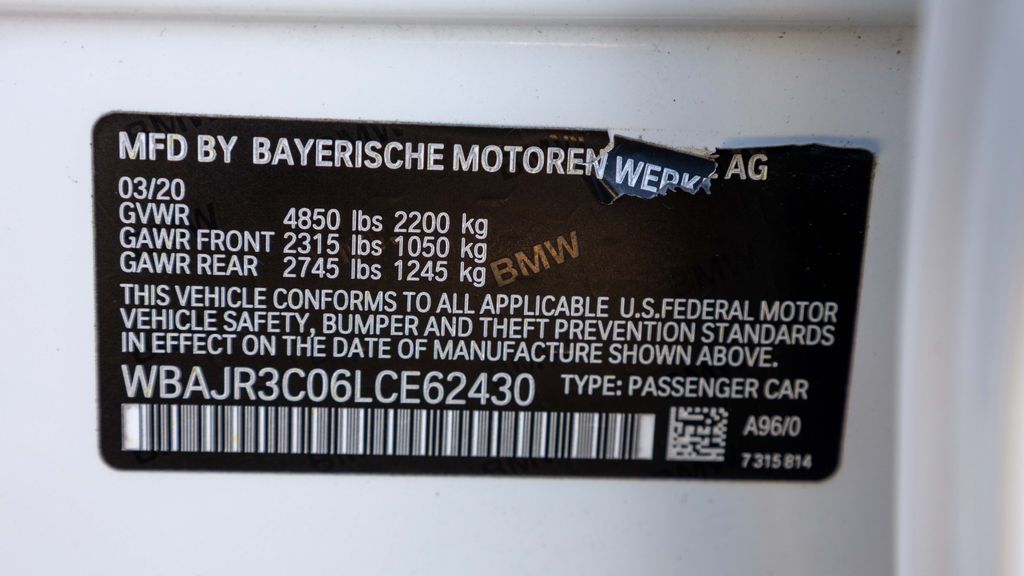 Used 2020 BMW 5 Series 530i 4D Sedan