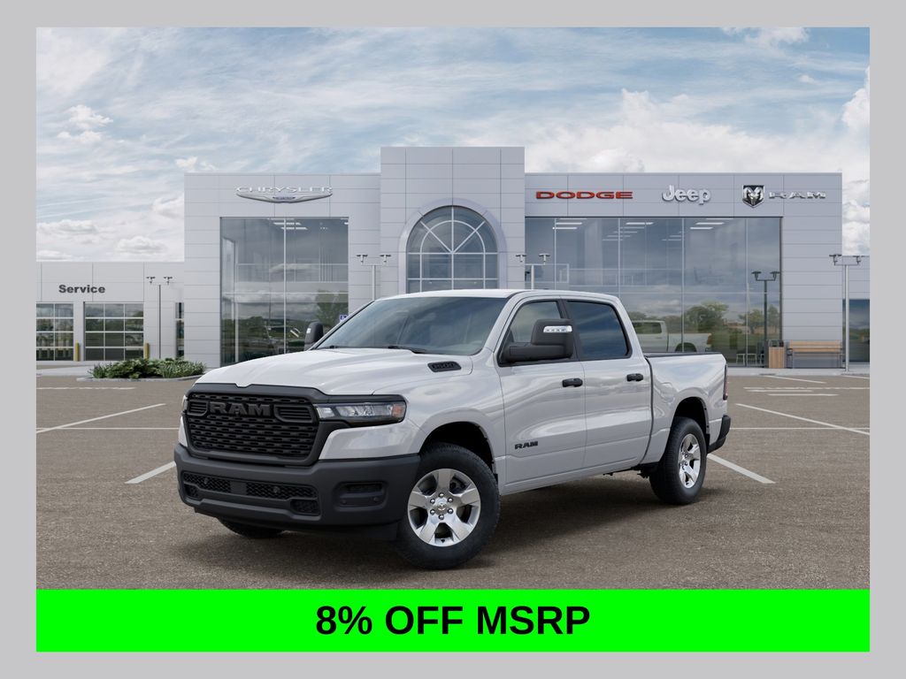 Bright White Clearcoat 2026 RAM 1500 Pickup Truck Four-Wheel Drive 8-Speed Automatic