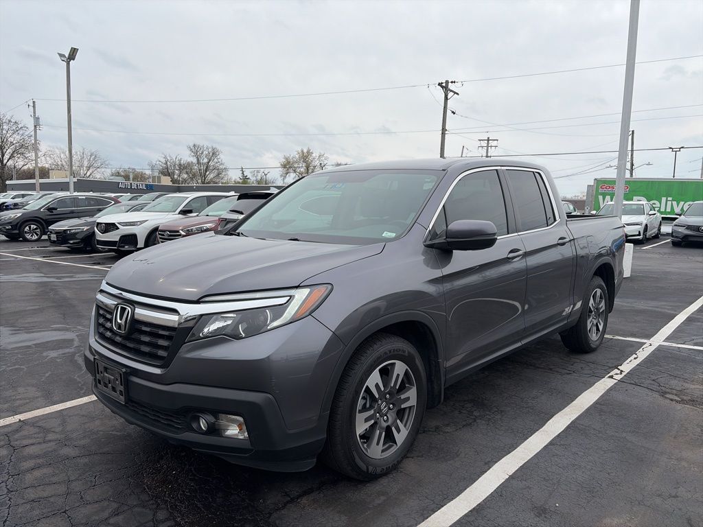 Gray (Modern Steel Metallic) 2017 Honda Ridgeline RTL-T Pickup Truck Front-Wheel Drive 6-Speed Automatic