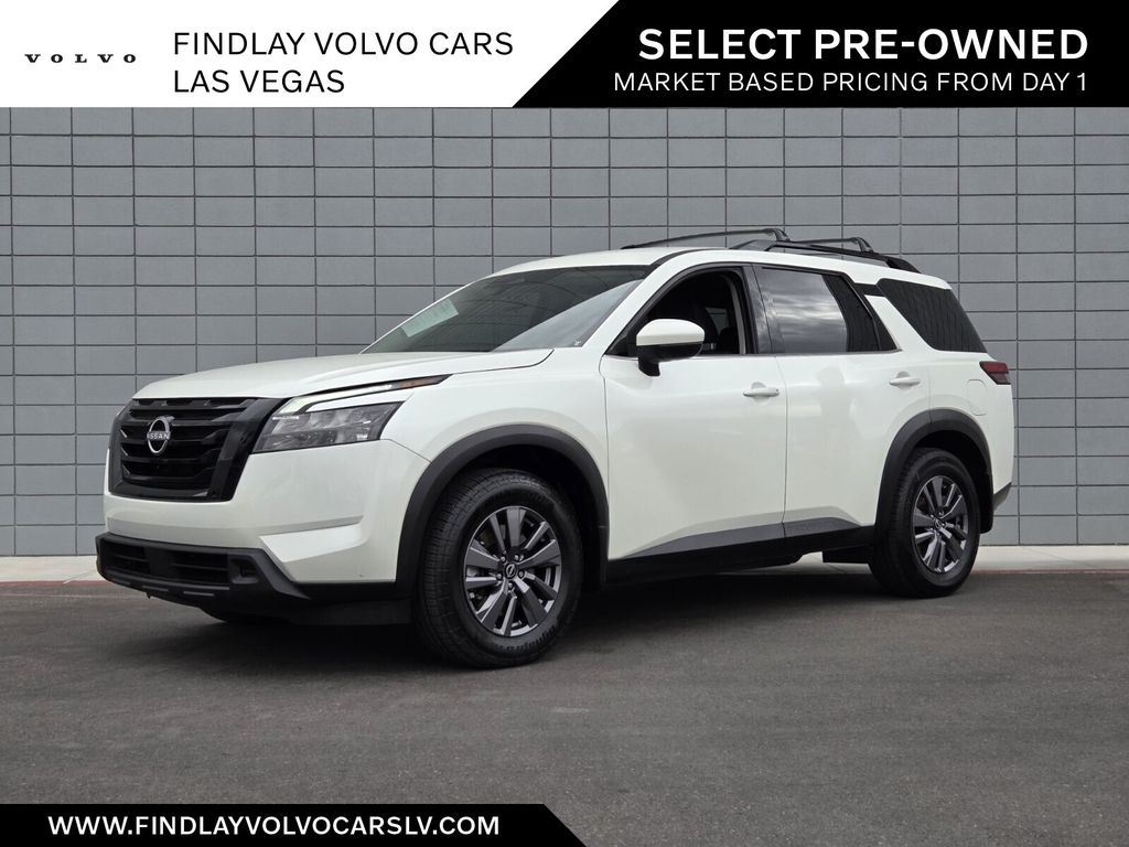 Pearl White Tricoat 2023 Nissan Pathfinder SUV / Crossover Front-Wheel Drive 9-Speed Automatic