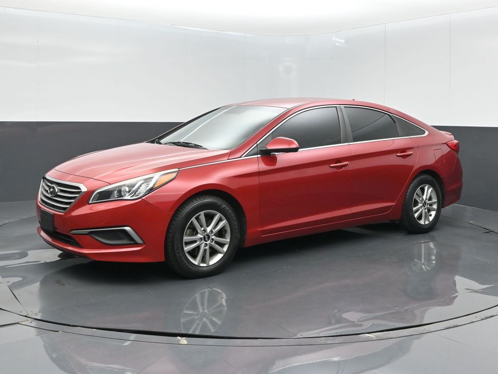 Scarlet Red 2017 Hyundai Sonata Sedan Front-Wheel Drive 6-Speed Automatic
