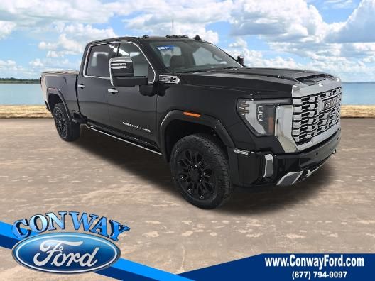 Black 2024 GMC Sierra 2500HD Denali Crew Cab 4WD Pickup Truck Four-Wheel Drive Automatic