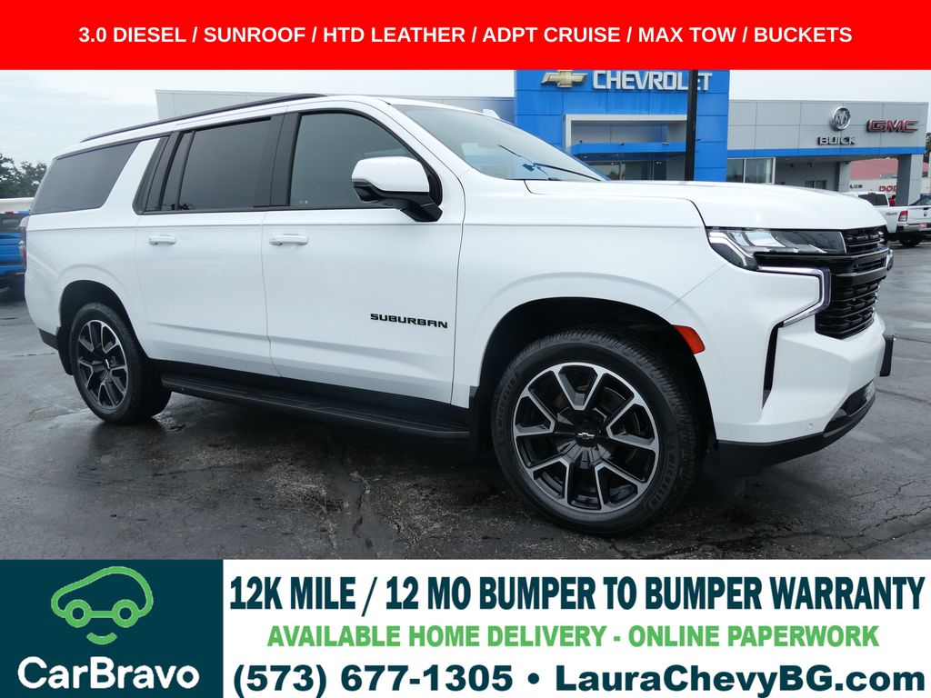 Summit White 2023 Chevrolet Suburban SUV / Crossover Four-Wheel Drive Automatic