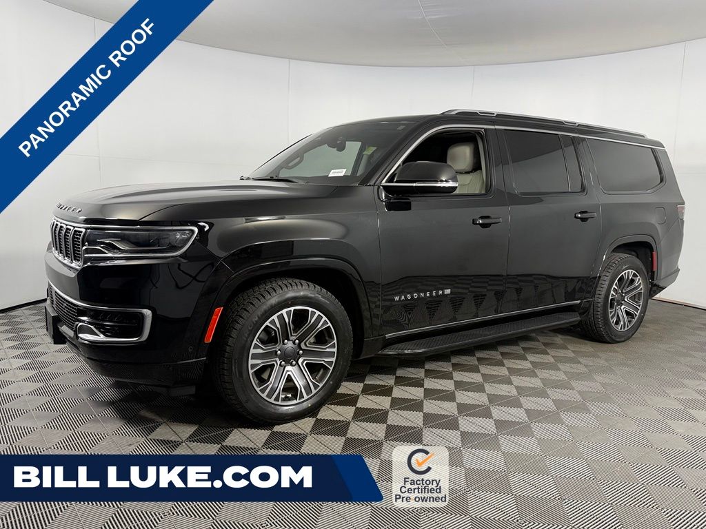 Diamond Black Crystal Pearlcoat 2023 Jeep Wagoneer L SUV / Crossover Four-Wheel Drive 8-Speed Automatic