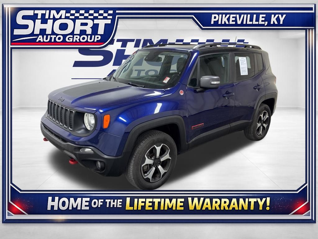 Jetset Blue Clearcoat 2021 Jeep Renegade Trailhawk 4WD SUV / Crossover Four-Wheel Drive 9-Speed Automatic