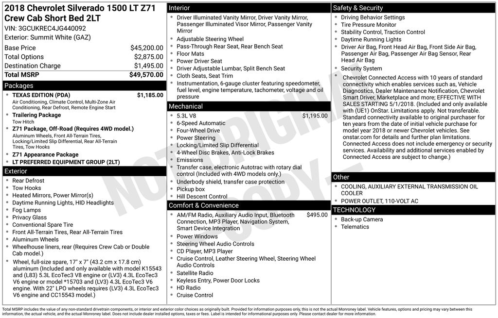 Used 2018 White Chevrolet LT image 2