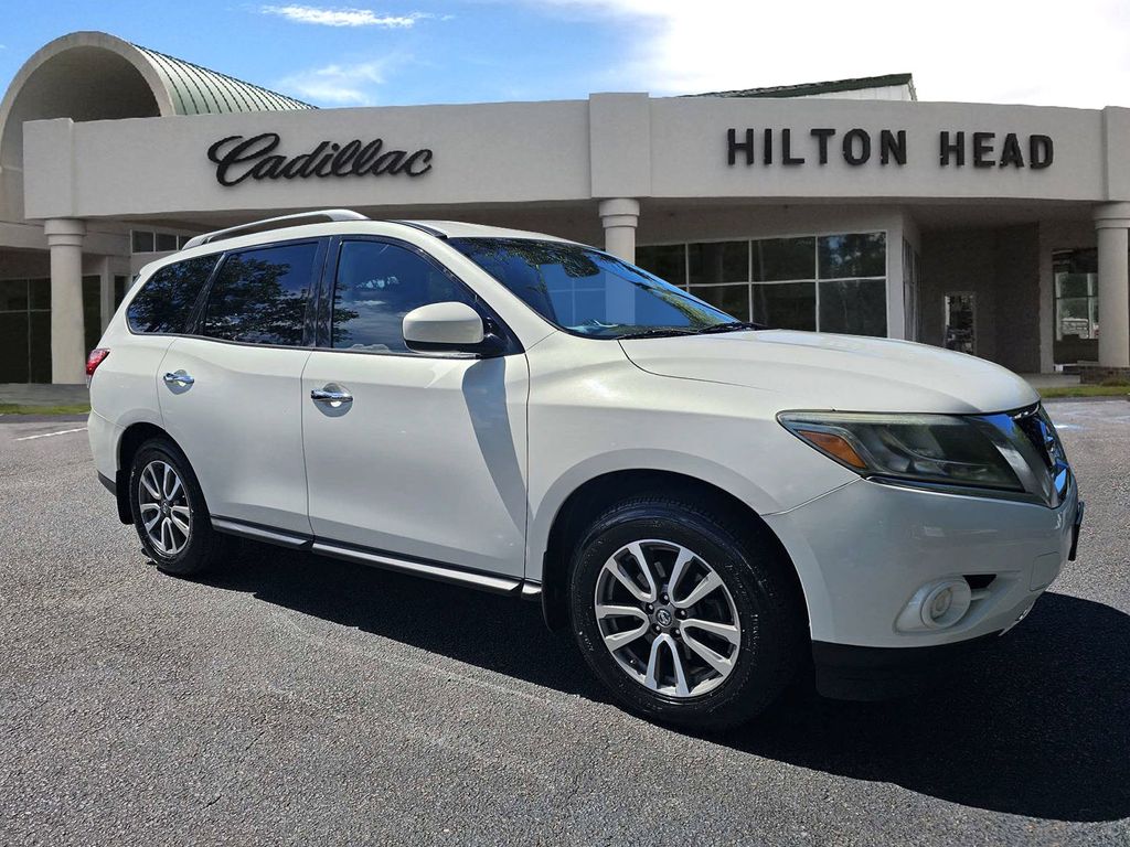 Moonlight White 2014 Nissan Pathfinder SUV / Crossover Four-Wheel Drive Continuously Variable Transmission