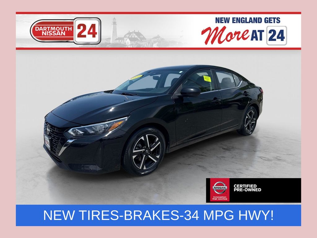 Super Black 2024 Nissan Sentra Sedan Front-Wheel Drive Continuously Variable Transmission