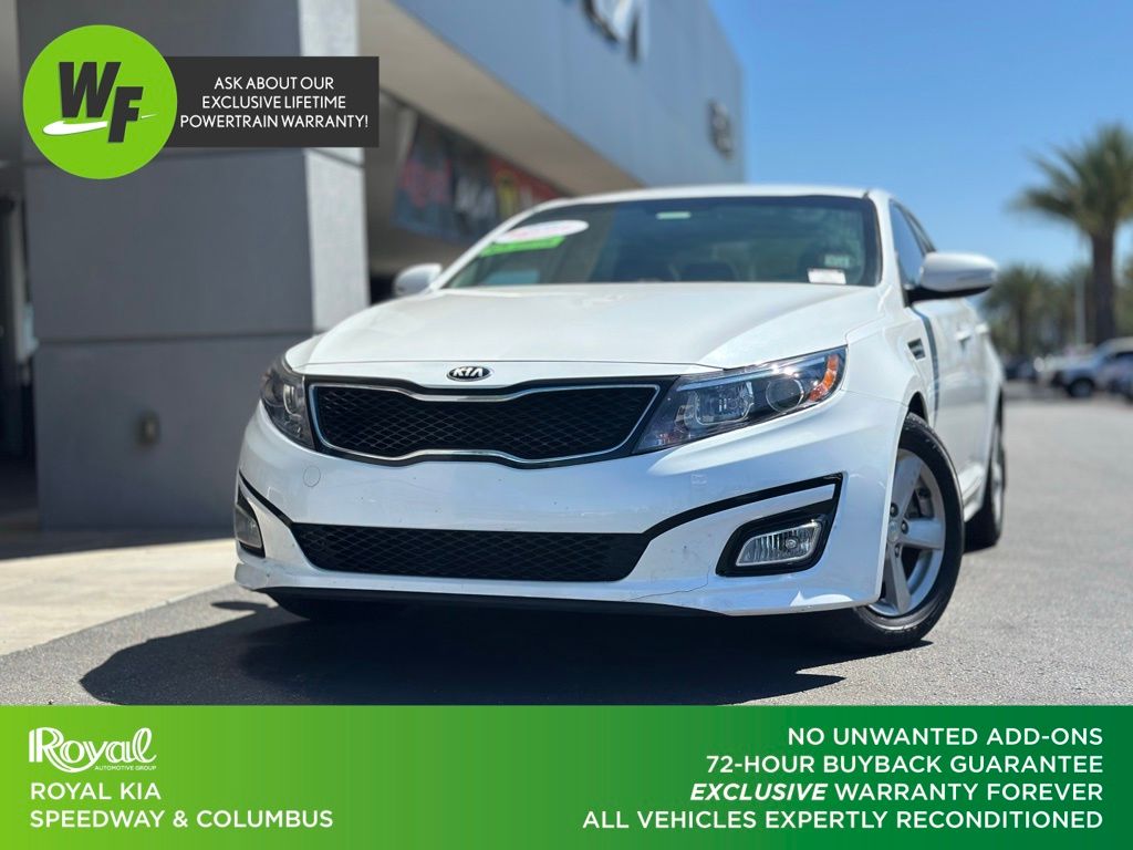 Snow White Pearl 2015 Kia Optima LX Sedan Front-Wheel Drive 6-Speed Automatic