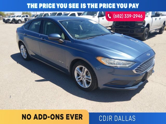 Shadow Black 2018 Ford Fusion Hybrid Sedan Front-Wheel Drive Continuously Variable Transmission