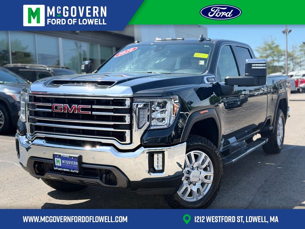 Carbon Black Metallic 2020 GMC Sierra 2500HD SLT Crew Cab 4WD Pickup Truck Four-Wheel Drive 6-Speed Automatic