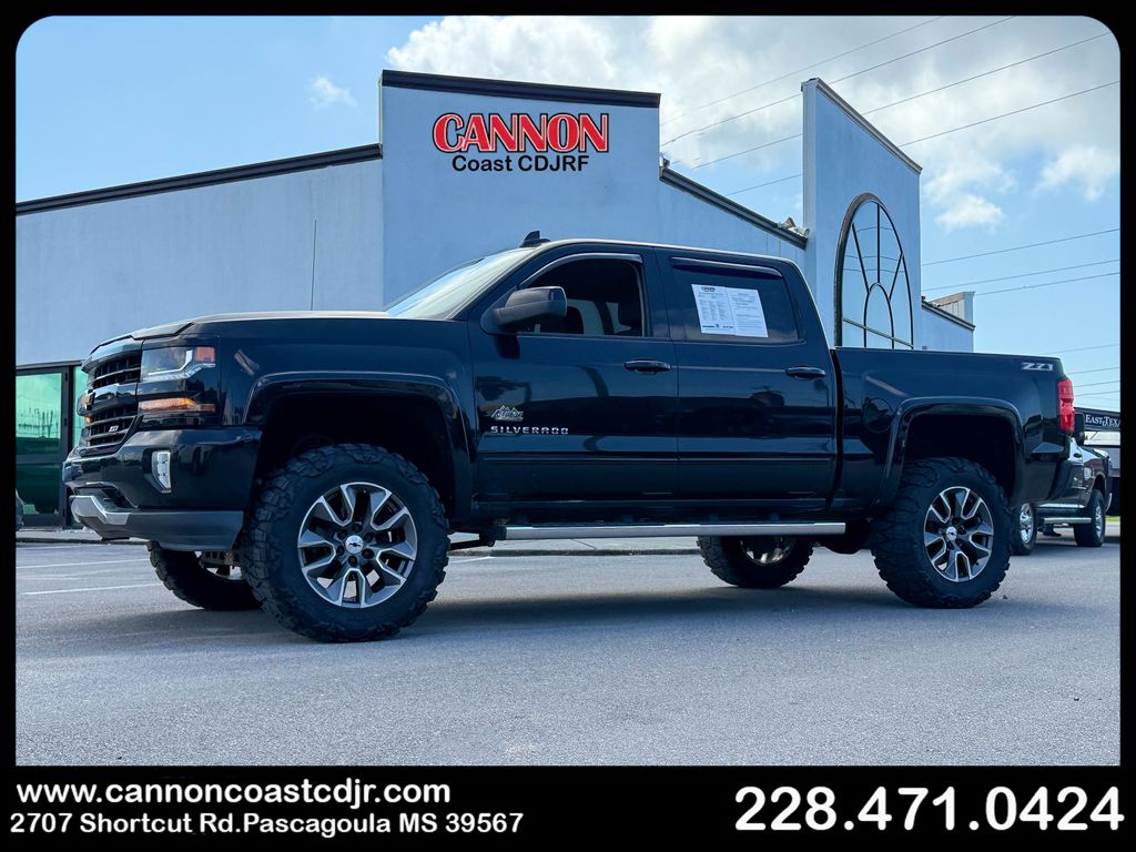 Black 2018 Chevrolet Silverado 1500 LT Crew Cab 4WD Pickup Truck Four-Wheel Drive 6-Speed Automatic Overdrive