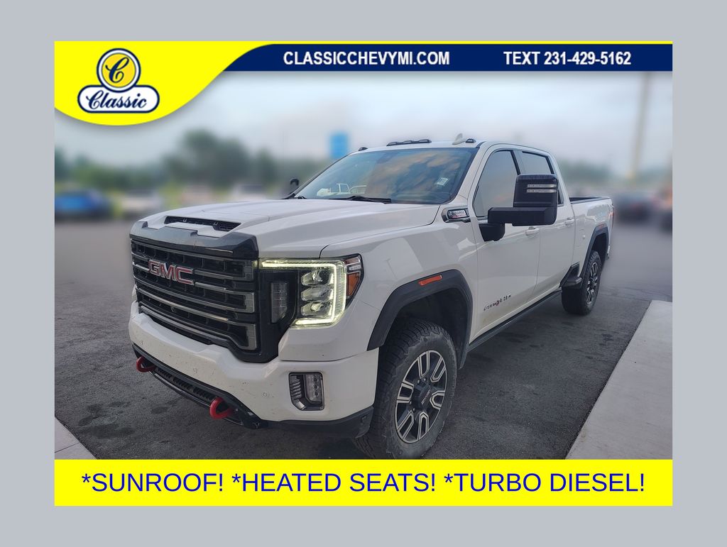 Summit White 2023 GMC Sierra 2500HD Pickup Truck Four-Wheel Drive Automatic