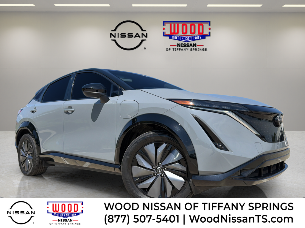 Boulder Gray Pearl/Black Diamond Pearl 2023 Nissan Ariya SUV / Crossover All-Wheel Drive Continuously Variable Transmission