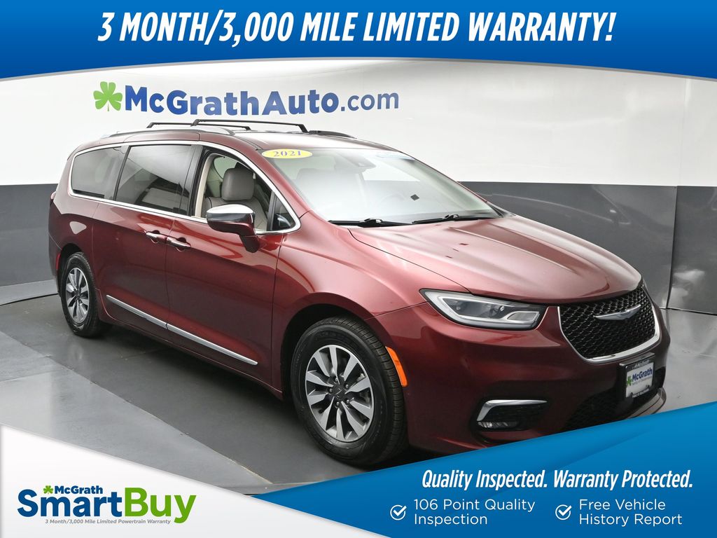Velvet Red Pearlcoat 2021 Chrysler Pacifica Hybrid Minivan Front-Wheel Drive Continuously Variable Transmission