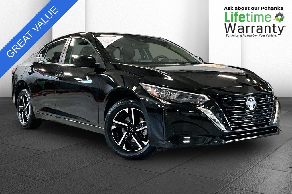 Super Black 2024 Nissan Sentra Sedan Front-Wheel Drive Continuously Variable Transmission