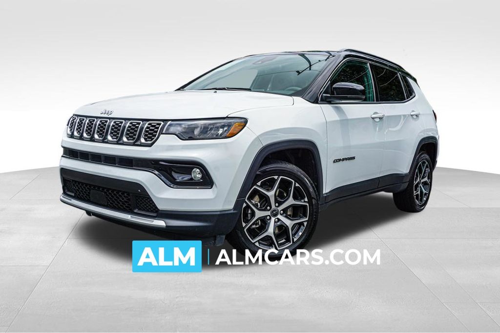 Bright White Clearcoat 2025 Jeep Compass SUV / Crossover Four-Wheel Drive 8-Speed Automatic
