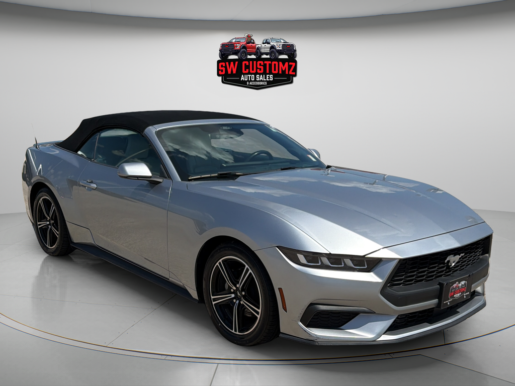 Iconic Silver Metallic 2024 Ford Mustang Convertible Rear-Wheel Drive Automatic