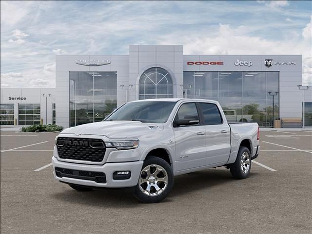 Bright White Clearcoat 2026 RAM 1500 Big Horn Crew Cab 4WD Pickup Truck Four-Wheel Drive 8-Speed Automatic