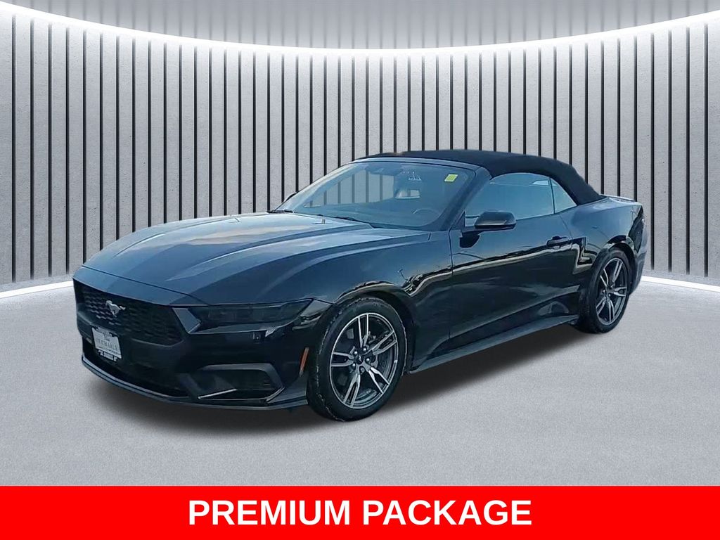Shadow Black 2025 Ford Mustang EcoBoost Premium Convertible RWD Convertible Rear-Wheel Drive Automatic