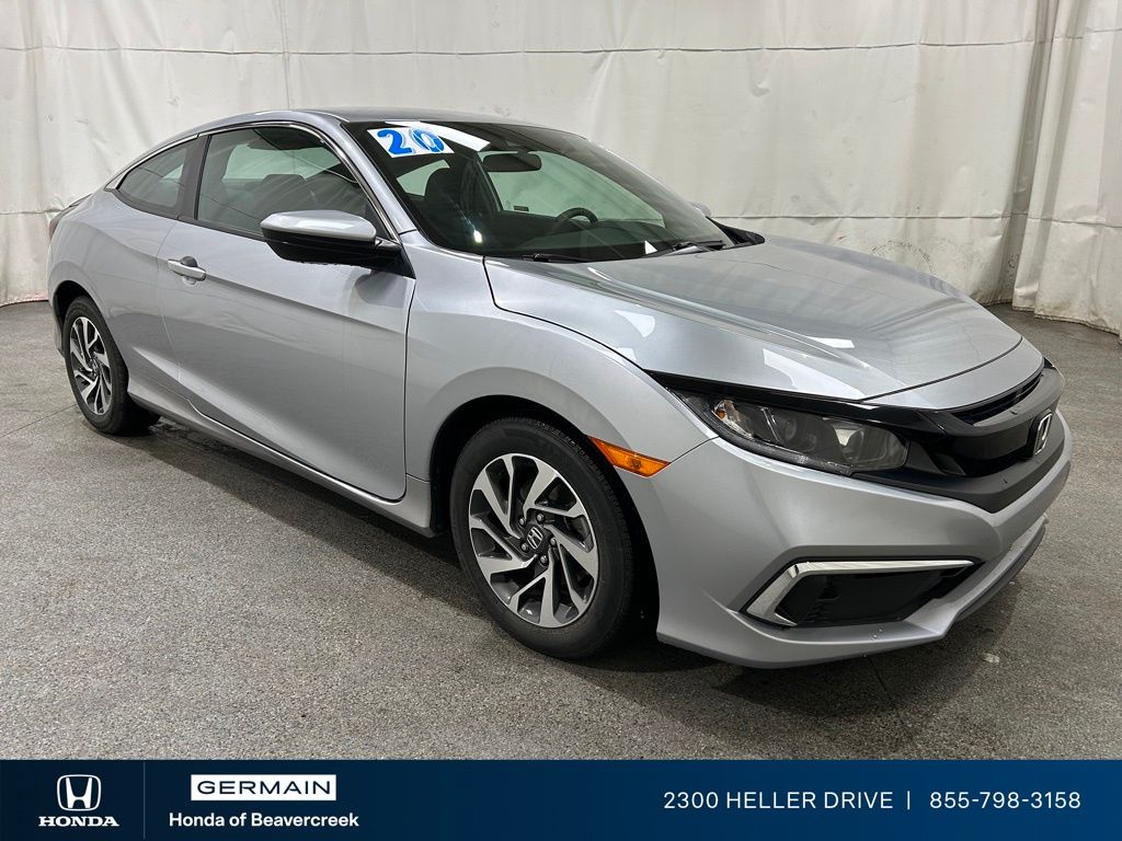 Lunar Silver Metallic 2020 Honda Civic LX Coupe FWD Coupe Front-Wheel Drive Continuously Variable Transmission