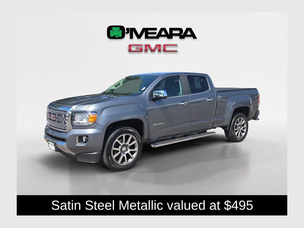 Gray (Satin Steel Metallic) 2019 GMC Canyon Pickup Truck Four-Wheel Drive 8-Speed Automatic