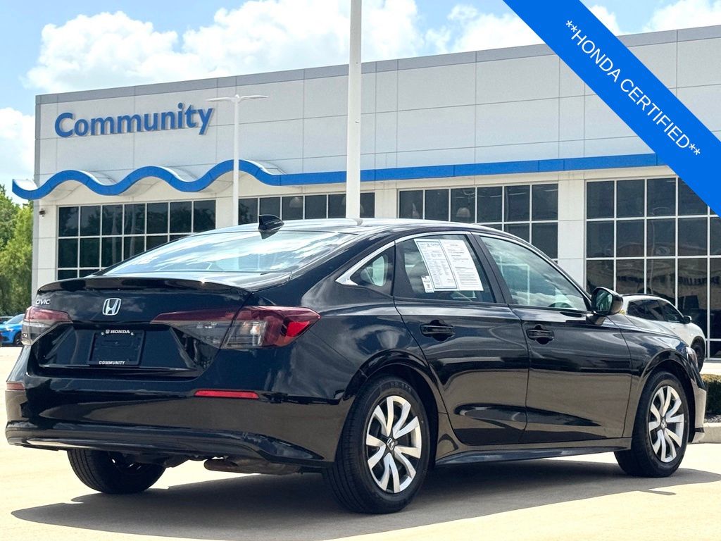2025 Honda Civic LX Silver at DeMontrond Ford