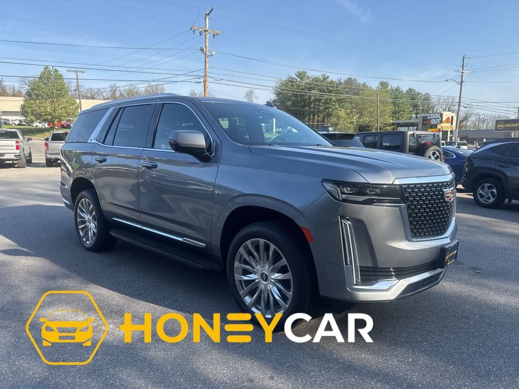 Gray (Satin Steel Metallic) 2021 Cadillac Escalade Premium Luxury 4WD SUV / Crossover Four-Wheel Drive