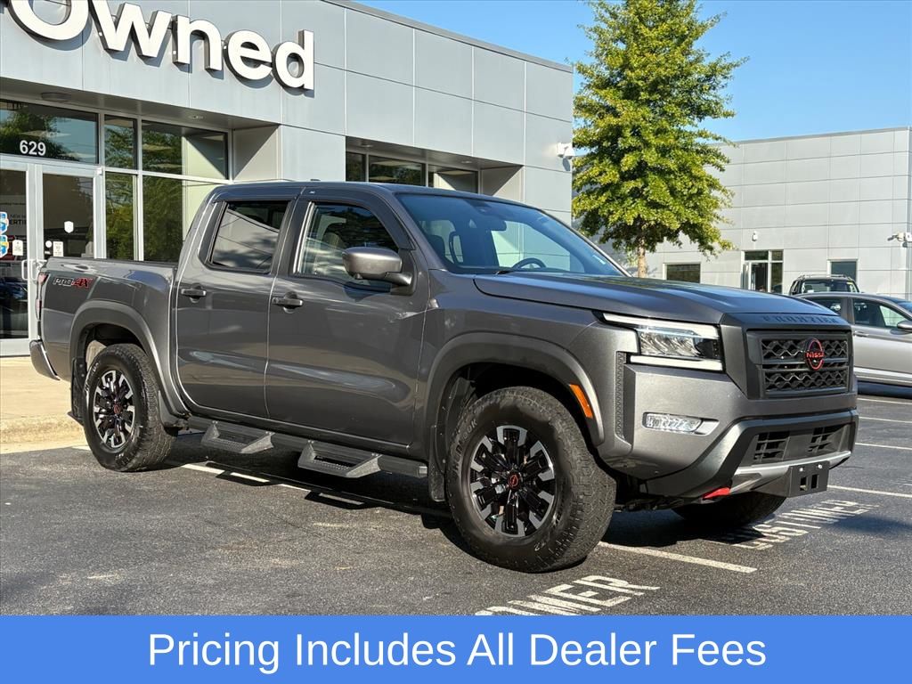 Gray (Gun Metallic) 2024 Nissan Frontier Pickup Truck Four-Wheel Drive 9-Speed Automatic Overdrive