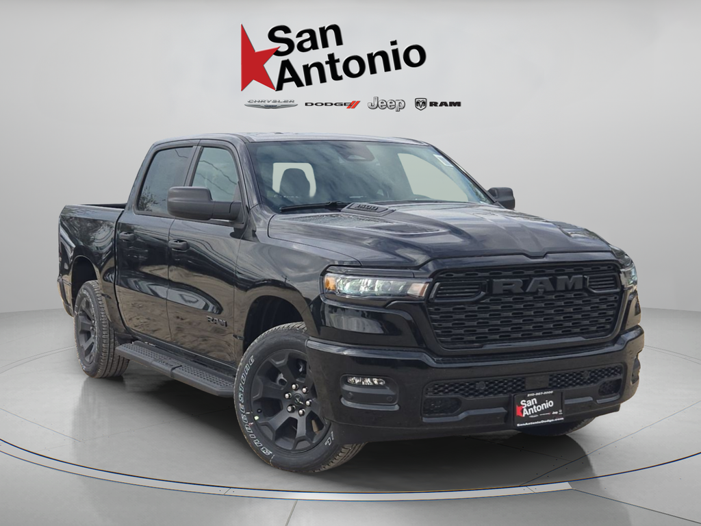 Diamond Black Crystal Pearlcoat 2026 RAM 1500 Express Crew Cab 4WD Pickup Truck Four-Wheel Drive 8-Speed Automatic