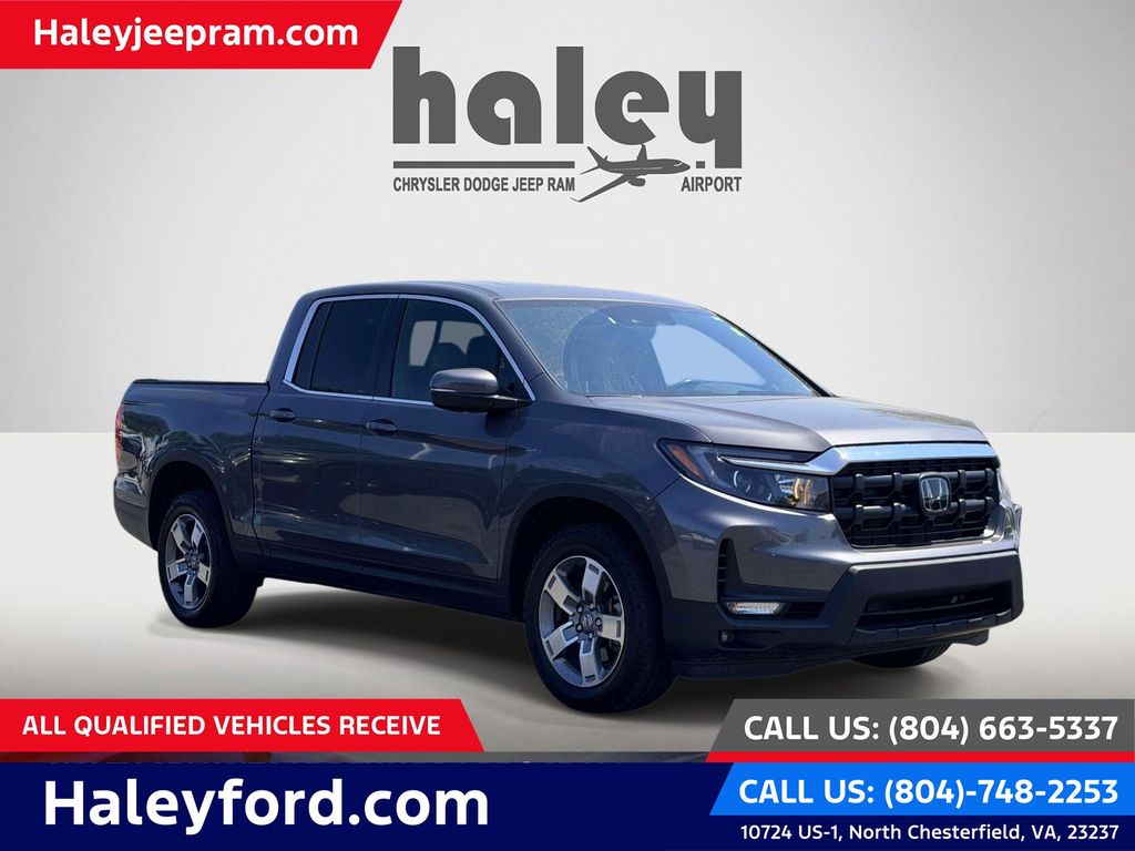 Gray 2025 Honda Ridgeline Pickup Truck All-Wheel Drive 9-Speed Automatic